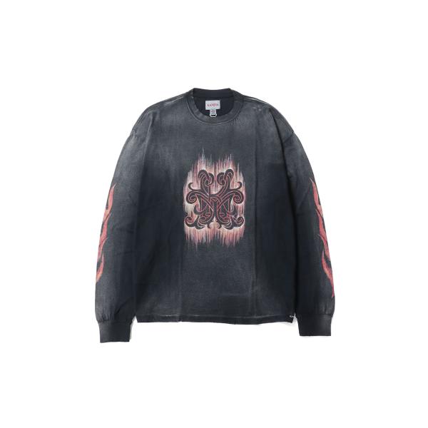 CRAYON FLAME KMY L/S Tee - BLACK (G16LT083) KAMIYA...
