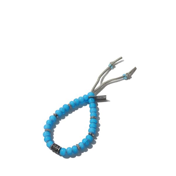 【P10倍】【SALE】KMY Glass Beaded Bracelet - AQUA (G16A...
