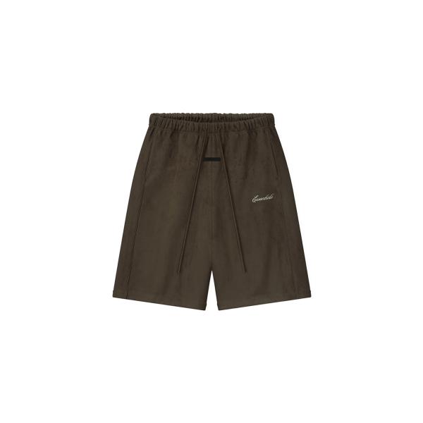 Suede Fleece Signature Relaxed Sweatshort W/ Pipin...