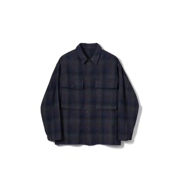 Alpaca Wool 2Pockets Shirt - DARK NAVY (KS26FSH11)...