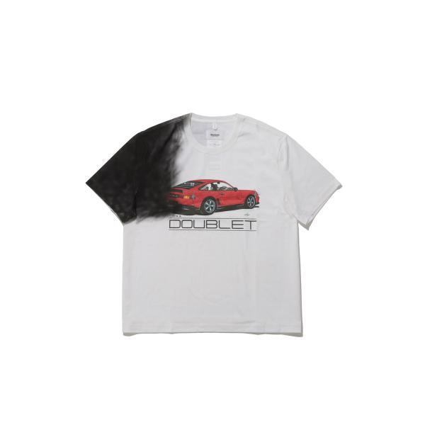 EXHAUST STAINED T-SHIRT - WHITE (26AW44CS460) doub...