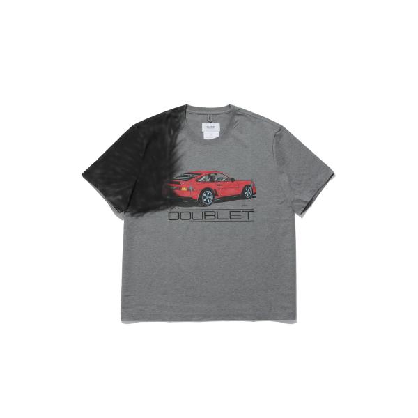 EXHAUST STAINED T-SHIRT - GREY (26AW44CS460) doubl...
