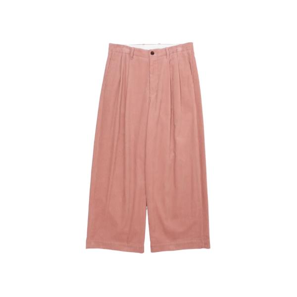 2TUCK WIDE CORDUROY TROUSERS - PINK (263-60505) Un...