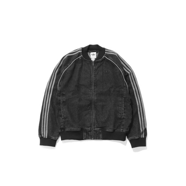 SST ADICOLOR DENIM TRACKTOP - TRUE BLACK DENIM (P7...