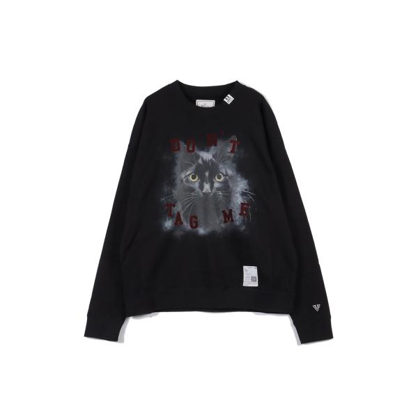 CAT PRINTED SWEAT PO - BLACK (J17PO782) MIHARA YAS...
