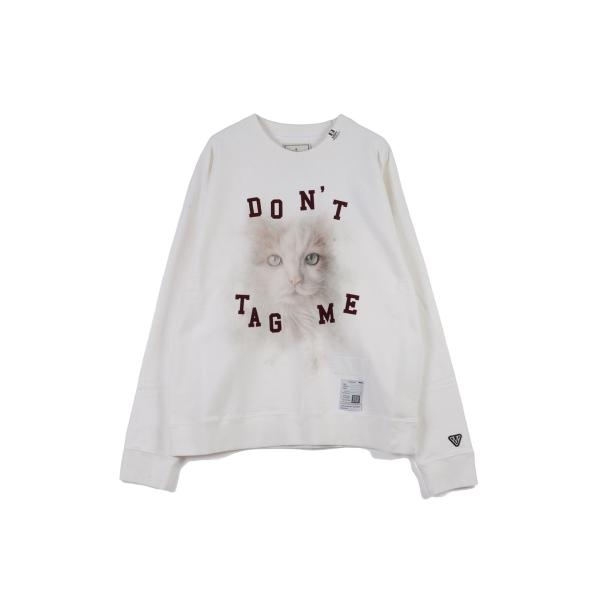 CAT PRINTED SWEAT PO - WHITE (J17PO782) MIHARA YAS...