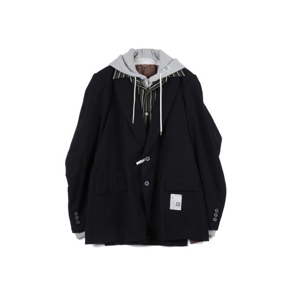 TRIPLE LAYERED BLAZER - BLACK (J17JK131) MIHARA YA...