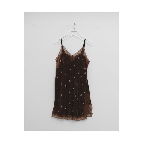 【予約会開催中】Petit Flower Velour Tunic - CHOCOLATE (126...