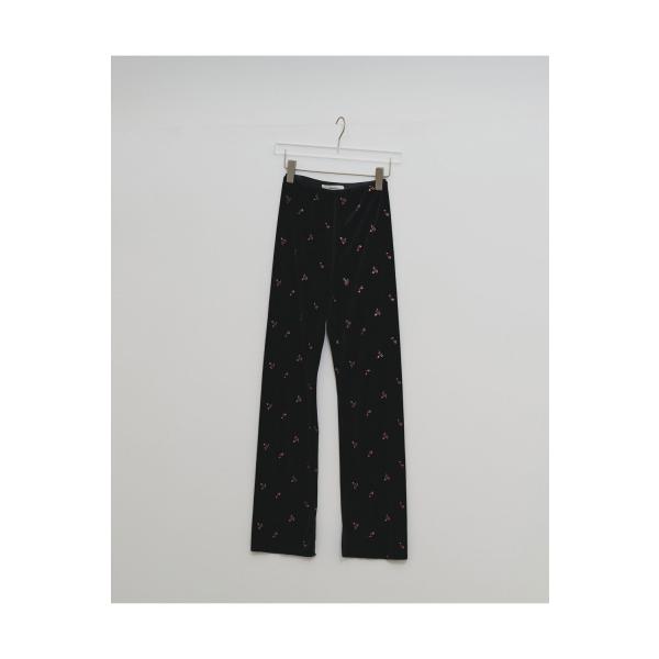 【ご予約会開催中】Petit Flower Velour Leggings - BLACK (126...