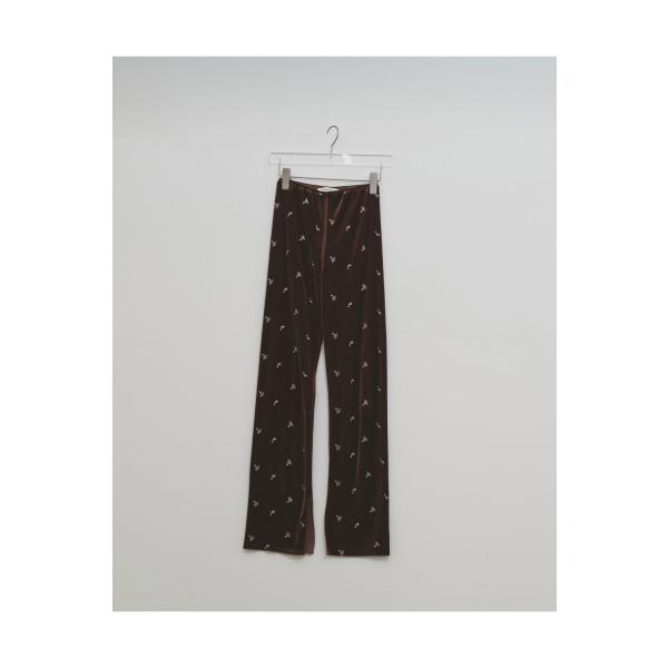 【予約会開催中】Petit Flower Velour Leggings - CHOCOLATE (...