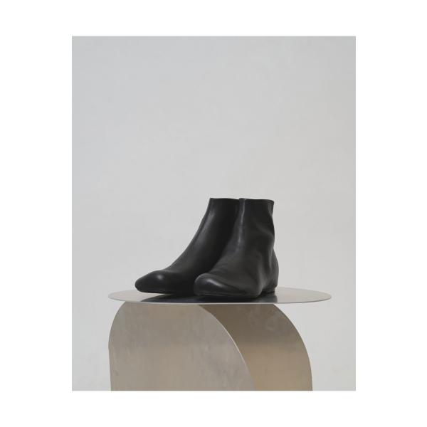 【予約会開催中】Square Leather Flat Boots - BLACK (1262101...