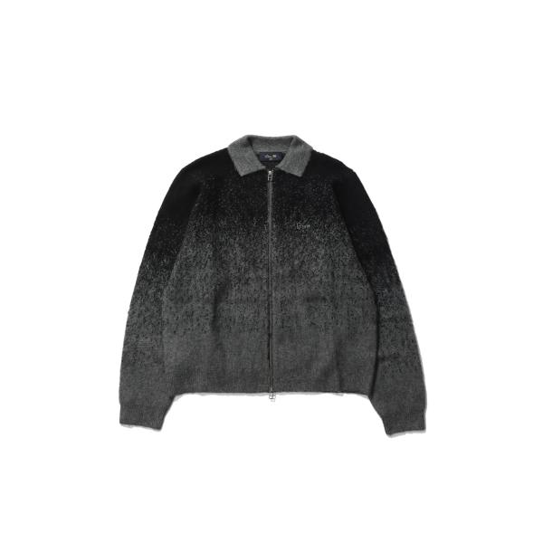 【P5倍】Mohair Double Zip Knit - Black/Charcoal (DIME...