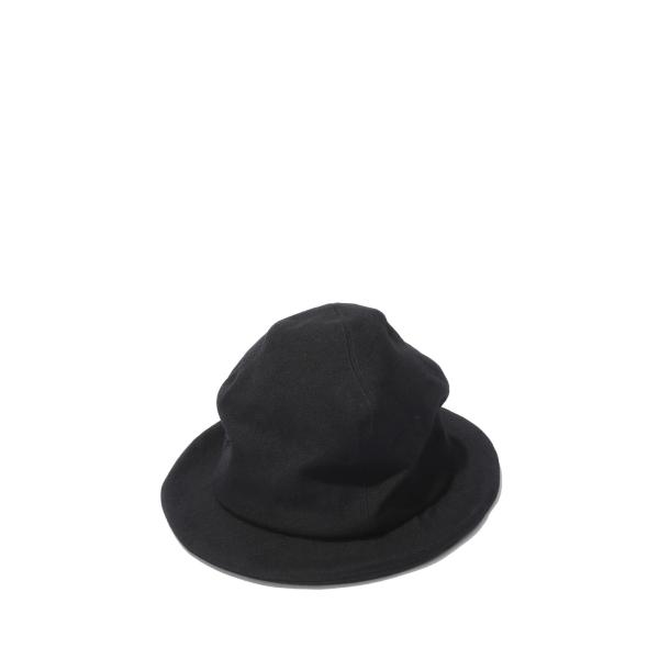 SHETLAND WOOL SERGE MOUNTAIN HAT - BLACK x GRAY (M...