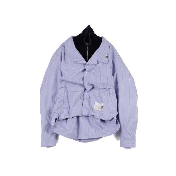 LAYERED STRIPE SHIRTS - BLUE (B17SH221) MIHARA YAS...