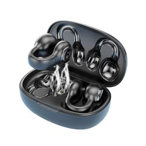 耳を塞がないイヤホン Bluetooth 5.3 空気伝導 Bluetooth 耳に挟むイヤホン クリップ式イヤホン 非骨伝導イヤホン Bl