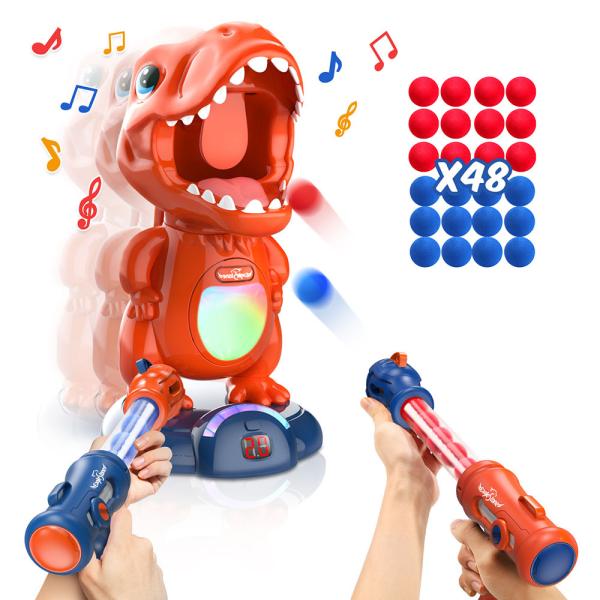 EagleStone おもちゃ 的あて ポッパーガン 電子ターゲット 恐竜おもちゃ 男の子 シューテ...