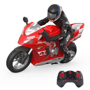 ラジコンバイク ラジコンオートバイ DEERC ラジコンカー RCスタント おもちゃ 1/6 自動バランス 6軸ジャイロ搭載 独輪走行可能 ドリフト クリスマス プレゼント｜DEERCヤフー店