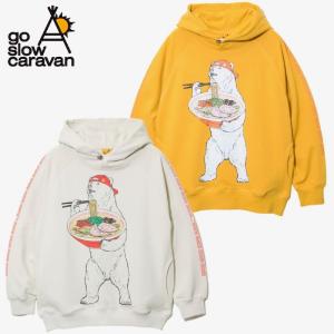 空紡糸裏毛 お好み焼きクマ プルパーカー go slow caravan 332607 ゴー