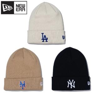 NEWERA ニューエラ ニット帽 ビーニー コットン 綿 ニットキャップ 帽子 MLB メジャーリーグ ロゴ 刺繍 メンズ レディース ユニセックス フリーサイズ｜DEF STORE