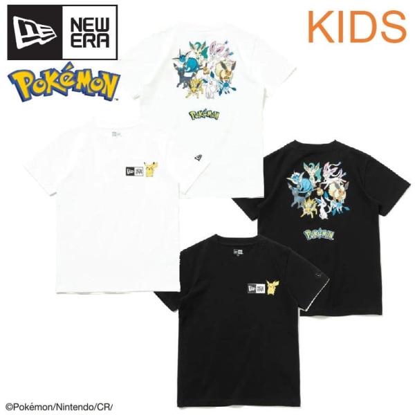 NEWERA ニューエラ ユース キッズ 半袖 Tシャツ 半袖Tシャツ ポケモン コラボー ピカチュ...