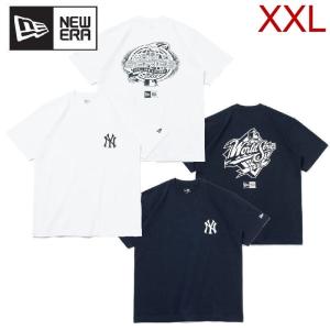 大きいサイズ NEWERA ニューエラ MLB NY ニューヨーク ヤンキース 半袖 Tシャツ ティーシャツ メジャーリーグ ユニセックス ホワイト ネイビー 3L XXL