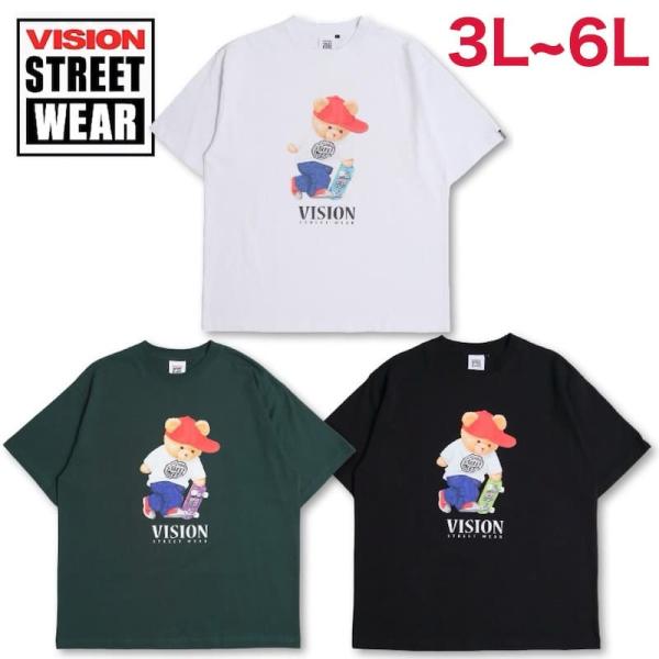大きいサイズ メンズ 半袖 Tシャツ ティーシャツ vision street wear ヴィジョン...