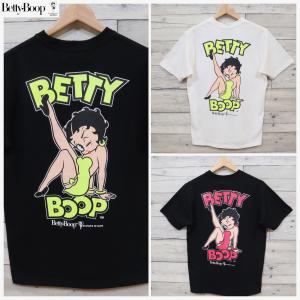 送料無料 メンズ ベティ・ブープ　BETTY BOOP ベティー 半袖 Tシャツ 半袖Tシャツ ネオンカラー バック プリント ポケット付 ユニセックス レディース｜DEF STORE