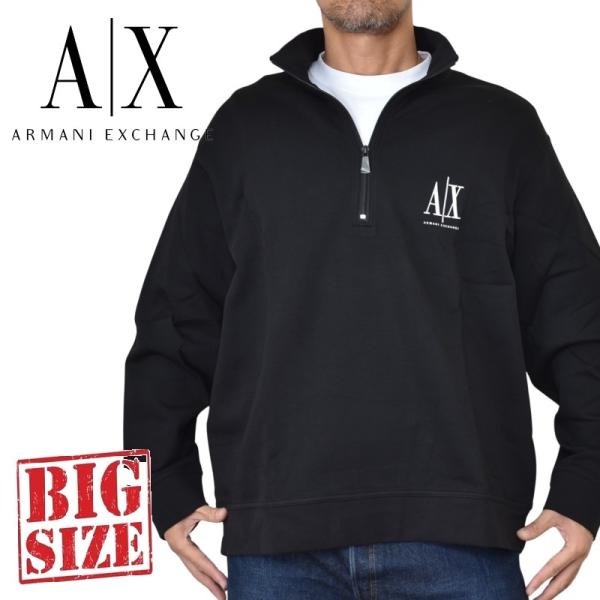大きいサイズ メンズ アルマーニエクスチェンジ A/X ARMANI EXCHANGE ハーフジップ...