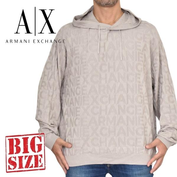 大きいサイズ メンズ アルマーニエクスチェンジ A/X ニット セーター プルオーバー フード付き ...