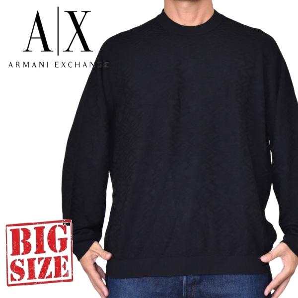 大きいサイズ メンズ アルマーニエクスチェンジ A/X ニット セーター プルオーバー クルーネック...