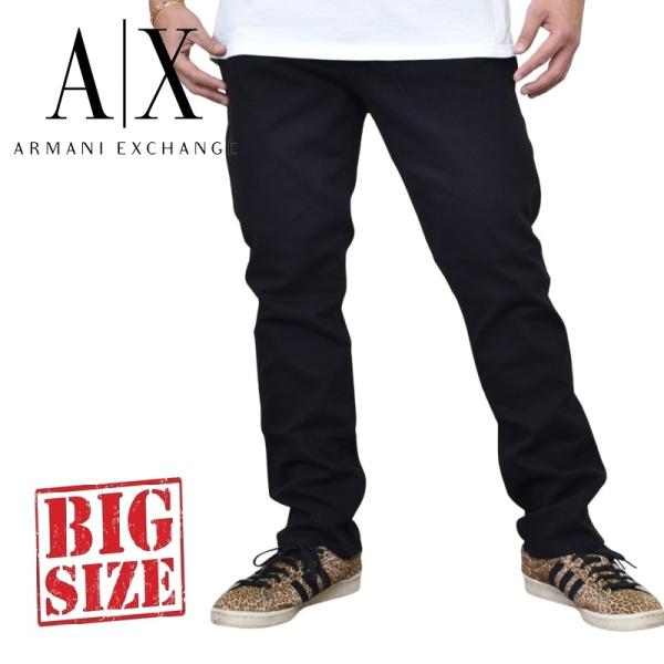大きいサイズ メンズ アルマーニエクスチェンジ A/X ARMANI EXCHANGE ブラックデニ...