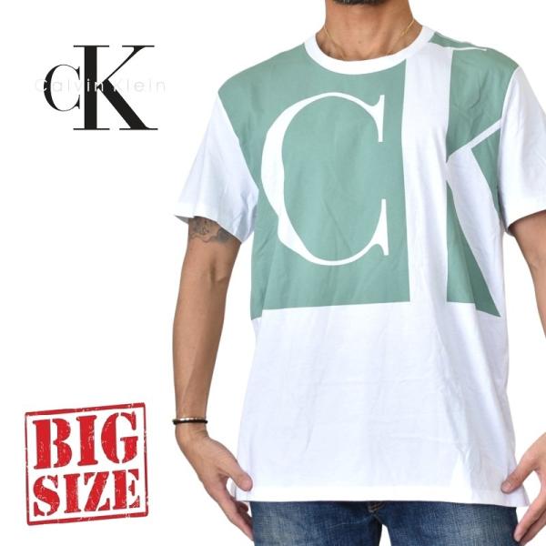 大きいサイズ メンズ CK カルバンクライン Calvin Klein クルーネック 半袖Ｔシャツ ...