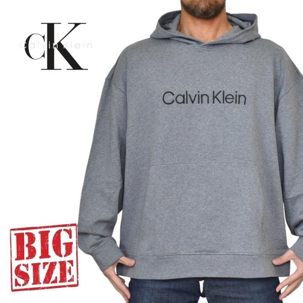 大きいサイズ メンズ CK カルバンクライン Calvin Klein パーカー フーディー プルオ...