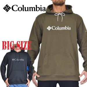 大きいサイズ メンズ COLUMBIA コロンビア スウェットパーカー プルオーバーフーディー ロゴ刺繍 裏起毛 海外ＵＳＡモデル XL XXL
