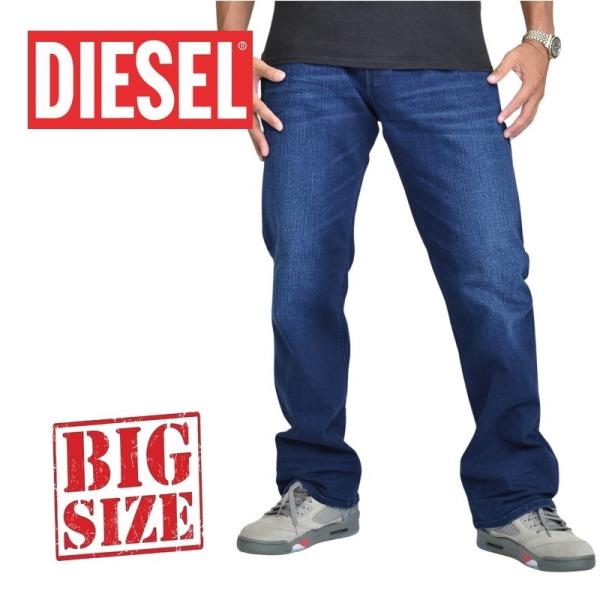 SALE 大きいサイズ メンズ DIESEL デニムパンツ レギュラー ブーツカット ZATINY ...