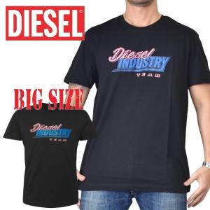 SALE 大きいサイズ メンズ ディーゼル Diesel 半袖 クルーネック Ｔシャツ T-DIEGOS-K37 黒 XXL [M便 1/1]｜deff 大きいサイズメンズ専門店