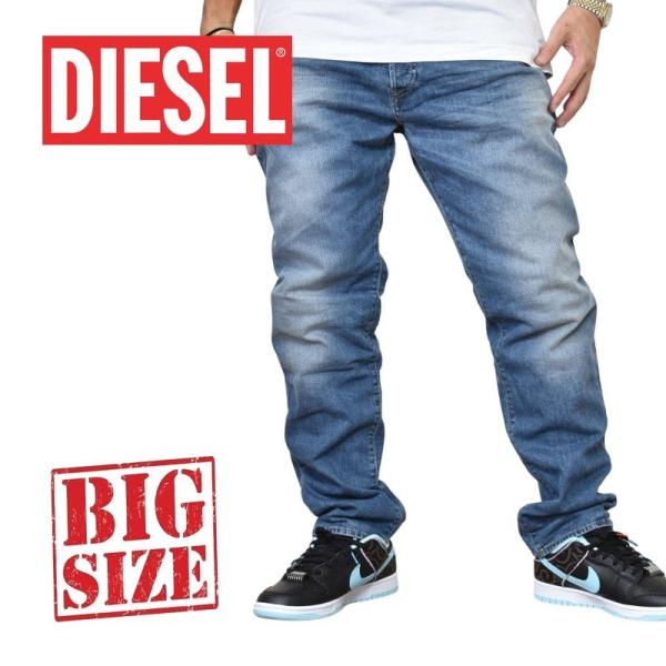 SALE 大きいサイズ メンズ DIESEL ディーゼル デニムパンツ ジーンズ ジーパン レギュラ...