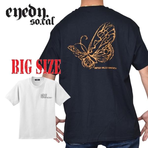 大きいサイズ メンズ EYEDY アイディー BITTER 半袖Ｔシャツ 黒 白 ブラック ホワイト...