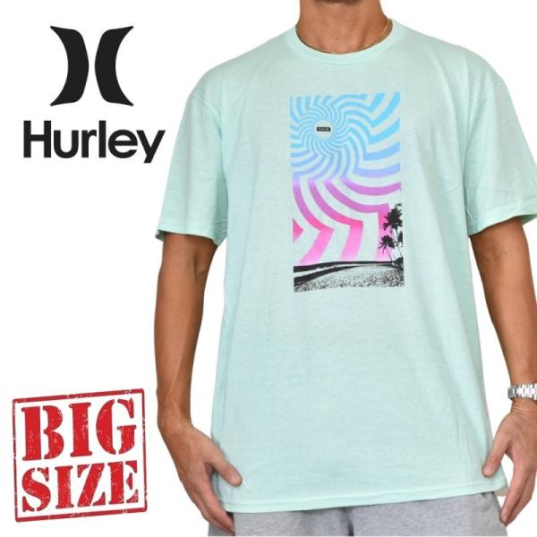 SALE 大きいサイズ メンズ Hurley ハーレー 半袖 Ｔシャツ ロゴ プリント USAモデル...