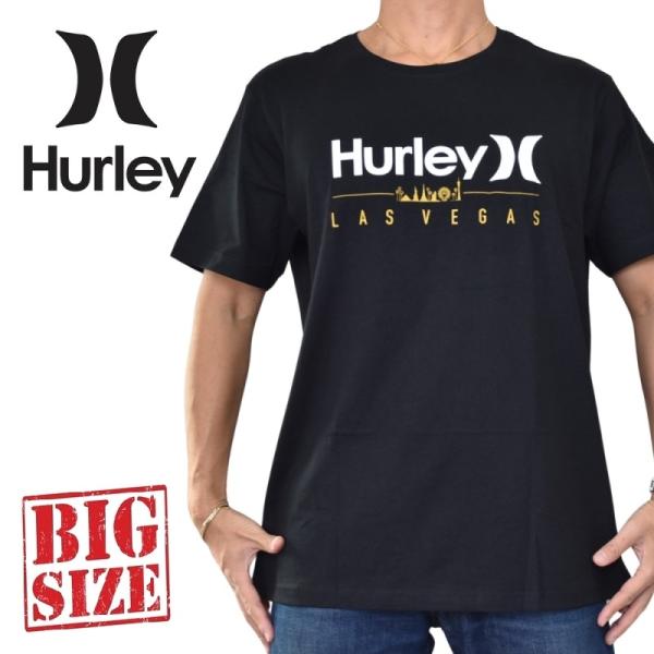 大きいサイズ メンズ Hurley ハーレー 半袖 Ｔシャツ ポケット プリント 黒 ブラック ラス...