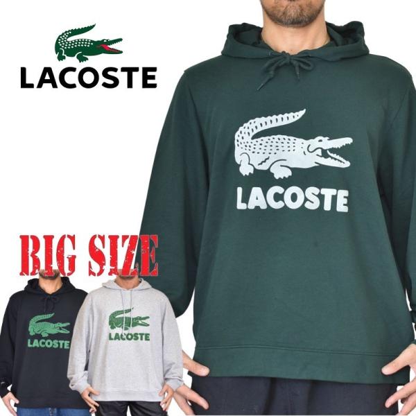 SALE 大きいサイズ メンズ ラコステ LACOSTE パーカー スウェット プルオーバー Flo...