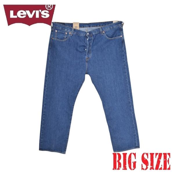 大きいサイズ メンズ LEVI'S リーバイス 501 ボタンフライ ストレート ジーンズ デニムパ...