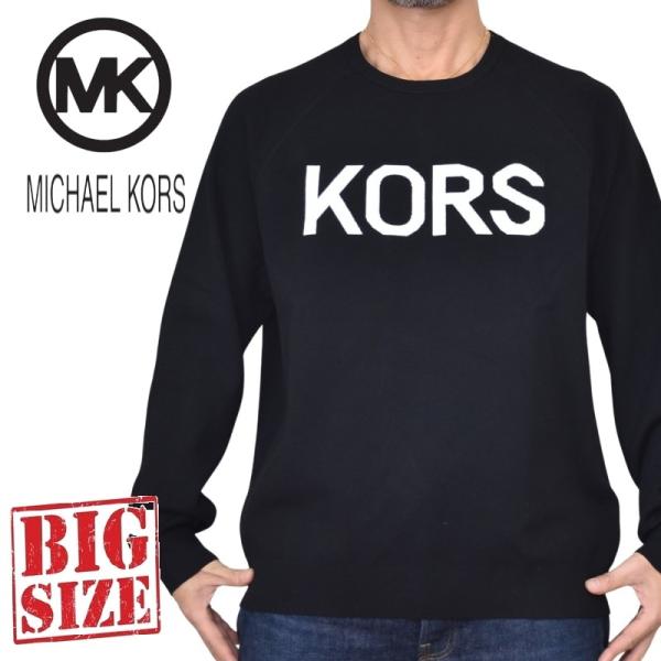 大きいサイズ メンズ MK MICHAEL KORS マイケルコース 長袖 ニット セーター ロゴ ...