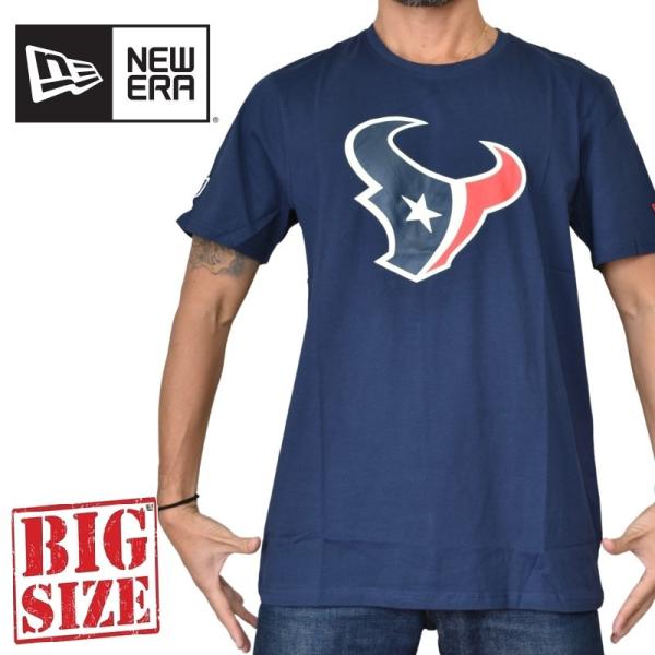 大きいサイズ メンズ NEW ERA 半袖 Ｔシャツ クルーネック NFL Houston Texa...