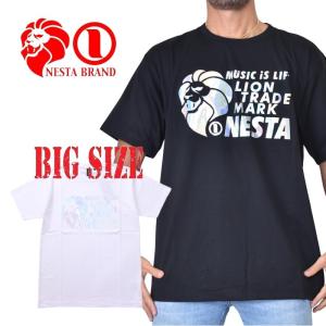 大きいサイズ メンズ ネスタブランド NESTA BRAND リミテッド ホログラム Tシャツ 黒 白 ブラック ホワイト XXL XXXL [M便 1/1]