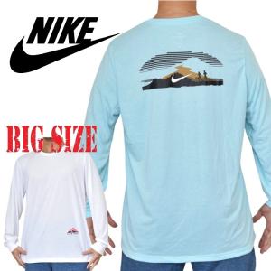 大きいサイズ メンズ NIKE Trail ナイキ トレイル クルーネック バックプリント 長袖Ｔシャツ ロンT Dri-FIT 白 ホワイト XL XXL USAモデル [M便 1/1]｜deff 大きいサイズメンズ専門店