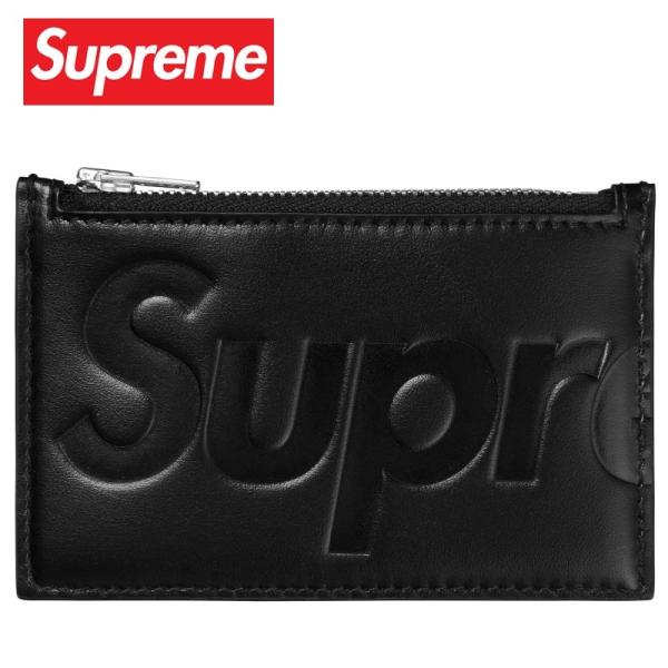 Supreme シュプリーム Leather Zip Card Holder BLACK シュプリー...