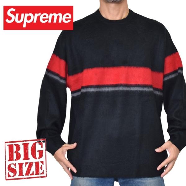 大きいサイズ メンズ Supreme シュプリーム Brushed Stripe Sweater セ...