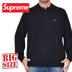 大きいサイズ メンズ Supreme シュプリーム Small Box Polo Sweater スモールボックス ポロセーター ニット XL