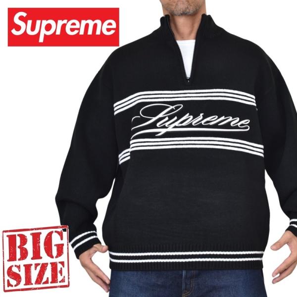 大きいサイズ メンズ Supreme シュプリーム Script Stripe Half Zip S...
